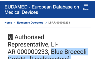 FIRST in Liechtenstein – Blue Broccoli’s EUDAMED listing and SRN