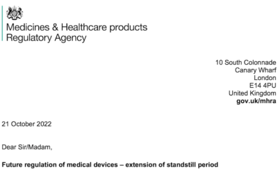 MHRA is delaying the UK MDR 2002 for one year